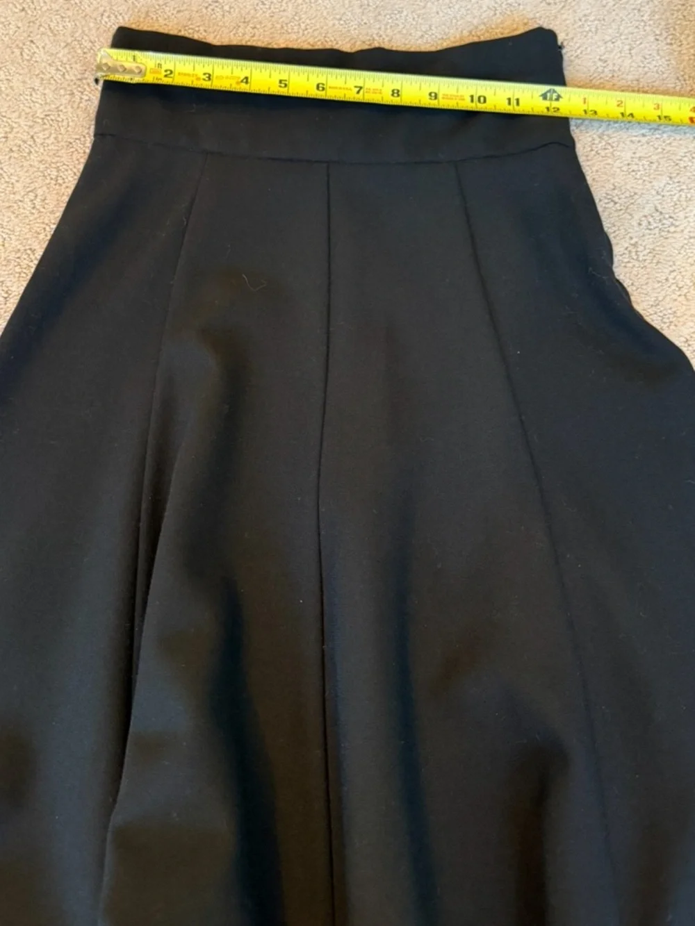 Dolce & Gabbana black skirt High-waisted A-line skirt fit and flare skirt black - Picture 6 of 7